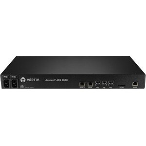 Avocent 8-Port ACS 8000 with single DC Power Supply - ACS8008SDC-400 - 1 GB - DDR3 SDRAM - Twisted Pair, Optical Fiber - 2