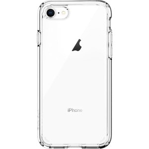 Spigen Ultra Hybrid Case for Apple iPhone 7, iPhone 8 Smartphone - Crystal Clear - Impact Resistant, Smudge Resistant, Yel