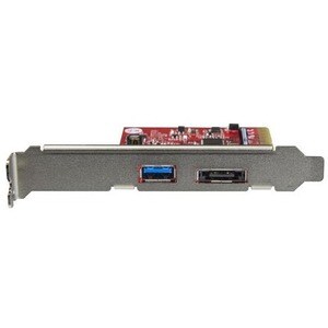 StarTech.com Kombinierter USB/eSATA-Adapter - PCI Express x4 - Plug-in-Karte - Rot - TAA-konform - 1 Total USB Port(s) - 1