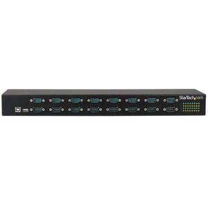 StarTech.com USB to Serial Hub - 16 Port - COM Port Retention - Rack Mount and Daisy Chainable - USB to RS232 Hub - Conver