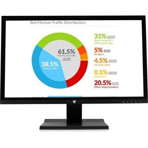 V7 PS23.8W9A2-2E Privacy Screen Filter - For 60.5 cm (23.8") Widescreen LCD Monitor, Notebook - 16:9 - Blue Light Reductio