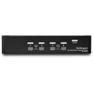 StarTech.com 4 Port DisplayPort KVM Switch - 4K 60Hz - Single Display - UHD DP 1.2 USB KVM Switch with USB 2.0 Hub & Audio