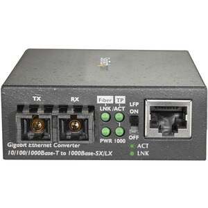 StarTech.com Multimode SC Fiber Ethernet Media Converter - 1000BASE-SX Gigabit Fiber Optic to Copper Bridge - 10/100/1000 
