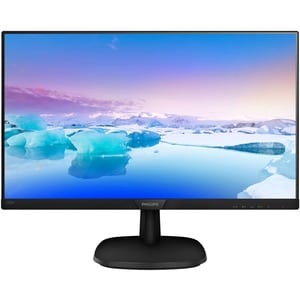 Philips V-line 243V7QDSB Full HD LCD Monitor - 16:9 - Black - 60.5 cm (23.8") Viewable - WLED Backlight - 1920 x 1080 - 16