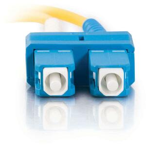 C2G 3m SC-SC 9/125 OS2 Duplex Single-Mode PVC Fiber Optic Cable - Yellow - 9.84 ft Fiber Optic Network Cable for Network D