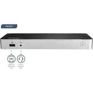 StarTech.com USB C Dock - 4K Dual Monitor HDMI & DisplayPort USB Type-C Docking Station - 60W Power Delivery, SD, 4-port U
