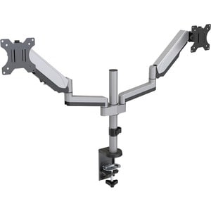 V7 DM1DTA-1E Mounting Arm for Monitor - Silver - Height Adjustable - 2 Display(s) Supported - 81.3 cm (32") Screen Support