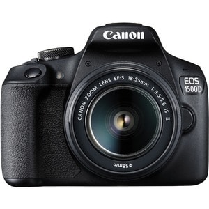 Canon EOS 1500D 24.1 Megapixel Digital SLR Camera with Lens - 18 mm - 55 mm - CMOS Sensor - Autofocus - 7.6 cm (3")LCD - O
