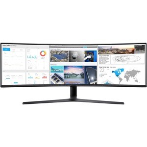 Samsung C49J89 49" Double Full HD (DFHD) Curved Screen LED LCD Monitor - 32:9 - Charcoal Black Hairline, Titanium - 49" Cl