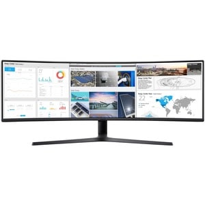 Samsung C49J890DKN 48.9" Double Full HD (DFHD) Curved Screen LED LCD Monitor - 32:9 - Charcoal Black Hairline - 49" (1244.
