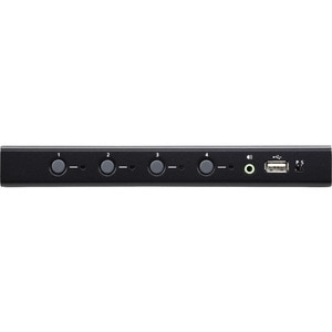 ATEN 4-port USB Boundless KM Switch - 4 Computer(s) - 1 Local User(s) - 1 x Network (RJ-45) - 8 x USB - Rack-mountable