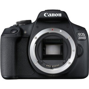 Canon EOS 2000D 24.1 Megapixel Digital SLR Camera Body Only - Black - Autofocus - 7.5 cm (3")LCD - SLR Viewfinder - 6000 x