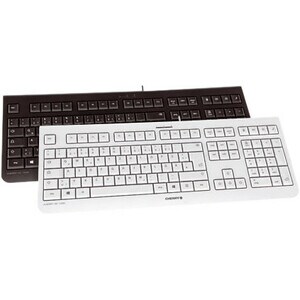 CHERRY KC 1000 Keyboard - Cable Connectivity - USB Interface - German - Black - 105 Key Calculator, Email, Internet, Sleep