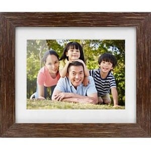 Aluratek 8 inch Distressed Wood Digital Photo Frame with Auto Slideshow Feature - 8" LCD Digital Frame - Wood - 1024 x 768