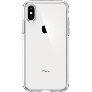 Spigen Ultra Hybrid Case for Apple iPhone XS Smartphone - Crystal Clear - 1 - Drop Resistant, Shock Absorbing, Yellowing R