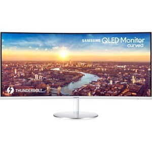 Monitor LCD Samsung C34J791WTL 86.4cm (34") UW-QHD Pantalla curva LED Quantum Dot - 21:9 - Gris - 863.60mm Class - Vertica