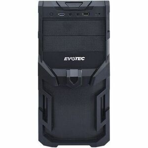 EVOTEC Gabinete para computadora gamer - ATX, Micro ATX, Mini ATX Placa base admitida - Minitorre - Metálico - Negro - 600