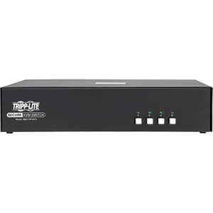 Tripp Lite by Eaton Secure KVM Switch, 4-Port, Dual Monitor, DisplayPort to DisplayPort, 4K, NIAP PP3.0, Audio, CAC, TAA -