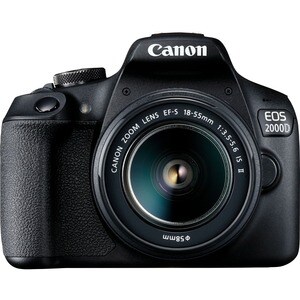 Canon EOS 2000D 24,1 Megapixel Digitale Spiegelreflexkameragehäuse mit Objektiv - 18 mm - 55 mm Brennweite - Schwarz - Aut