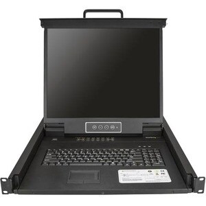 StarTech.com RKCONS1916K LCD Rack Console KVM Switch - 16 Computer(s) - 48.3 cm (19") LCD - SXGA - 1280 x 1024 - 2 x PS/2 