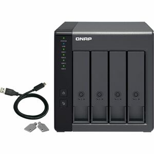 QNAP 4 Bay USB Type-C Direct Attached Storage with Hardware RAID - 4 x HDD Supported - 0 x HDD Installed - 4 x SSD Support