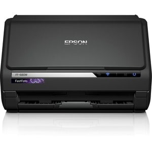 Epson FastFoto FF-680W Sheetfed Scanner - 600 dpi Optical - 24-bit Color - 8-bit Grayscale - 45 ppm (Mono) - 45 ppm (Color