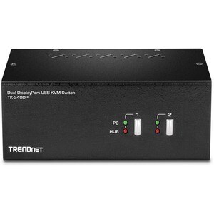 TRENDnet TK-240DP KVM Switchbox - TAA Compliant - 2 Computer(s) - 1 Local User(s) - 3840 x 2160 - 2 - 6 x USB - 6 x Displa