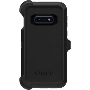 OtterBox Defender Rugged Carrying Case (Holster) Samsung Galaxy S10e Smartphone - Black - Anti-slip, Dirt Resistant Port, 