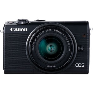 Canon EOS M100 24.2 Megapixel Mirrorless Camera with Lens - 15 mm - 45 mm - Black - Autofocus - 7.6 cm (3") Touchscreen LC