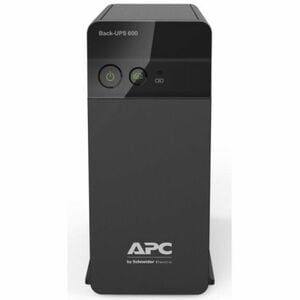 APC by Schneider Electric Back-UPS Line-interactive UPS - 600 VA/360 W - Tower - AVR - 6 Hour Recharge - 230 V AC Input - 