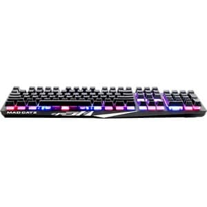 Mad Catz The Authentic S.T.R.I.K.E. 2 Membrane Gaming Keyboard - Black - Cable Connectivity Multimedia Hot Key(s) - Membra