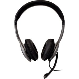 V7 Deluxe HU521-2EP Wired Over-the-head, On-ear Stereo Headset - Black, Dark, Grey - Microsoft Teams Certification - Binau