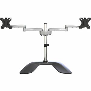 StarTech.com Dual Monitor Stand, Ergonomic Desktop Monitor Stand for up to 32"(17.6lb/8kg) VESA Displays, Free-Standing Ad