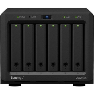 Système de stockage SAN/NAS Synology DiskStation DS620slim - 6 x Total de compartiments - Intel Celeron Dual-core (2 c½urs