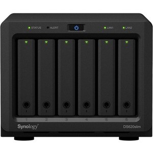 Synology DiskStation DS620slim SAN/NAS Storage System - Intel Celeron J3355 Dual-core (2 Core) 2 GHz - 6 x HDD Supported -