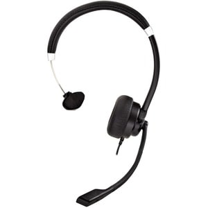 Casque V7 Deluxe HU411 - Filaire - Design Sur tête, Supra-auriculaire - Mono Canal - Couleur Noir, Argenté - Certification