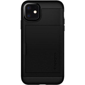 Spigen Slim Armor CS Case for Apple iPhone 11 Smartphone - Black - Drop Resistant - Polycarbonate, Thermoplastic Polyureth