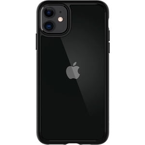 Spigen Ultra Hybrid Case for Apple iPhone 11 Smartphone - Matte Black - Thermoplastic Polyurethane (TPU), Polycarbonate