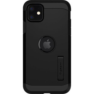 Spigen Tough Armor Case for Apple iPhone 11 Smartphone - Black - Impact Resistant, Shock Resistant, Shock Absorbing, Drop 