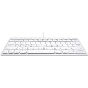 Macally Compact Aluminum USB Wired Keyboard For Mac and PC - Cable Connectivity - USB Interface - 78 Key - Mac, PC - Sciss