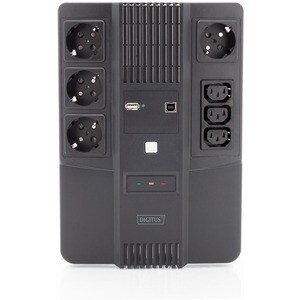 Digitus Line-interactive UPS - 800 VA/480 W - Tower/Wall Mountable - AVR - 8 Hour Recharge - 230 V AC Input - 3 x IEC 6032