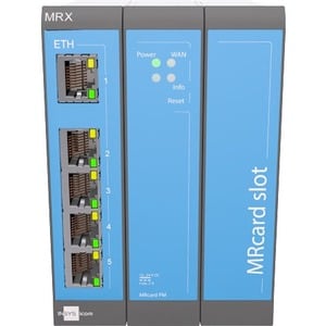 INSYS icom MRX3 LAN, modularer-LAN-LAN-Router, VPN 5xEthernet 10/100BT 2xdig.ein MRcard-Slots:1xfrei
