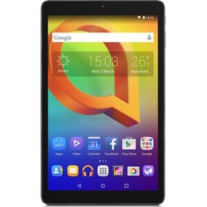 Alcatel A3 Tablet - 25.7 cm (10.1") - MediaTek MT8127 - 1 GB - 16 GBspacArmazenamento - Android 5.0 Lollipop - Preto - Qua