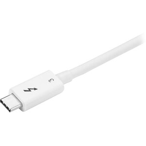 StarTech.com Thunderbolt 3 Cable - 0.5m / 1 ft - White - 4K 60Hz - 40Gbps - Passive - Thunderbolt Cable - USB Type C Charg