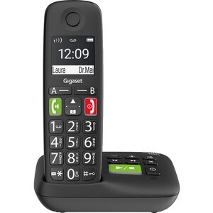 Gigaset E290A DECT-Schnurlostelefon - Schwarz - 1 Telefonleitung(en) - 1 Gleichzeitige Anrufe - Anrufbeantworter - Freispr
