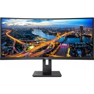 Philips Ultrawide 346B1C 34" WQHD Curved Screen WLED LCD Monitor - 21:9 - Textured Black - 34" Class - Vertical Alignment 