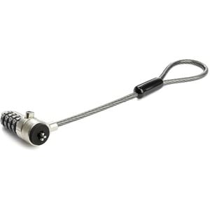 StarTech.com Universal Laptop Cable Lock Expansion Loop - Add a 6" 4-Digit Combination K-Slot Lock to Secure Multiple Devi