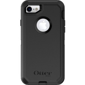 OtterBox Defender Carrying Case (Holster) Apple iPhone 7, iPhone 8, iPhone SE 2 Smartphone - Black - Dirt Resistant Port, 