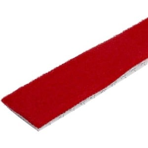 StarTech.com Kabelbinder - Rot - 1 Stück Paket - Kabelverbindungsstrip - 7,6 m Länge - Stoff