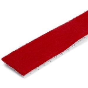 StarTech.com Kabelbinder - Rot - 1 Stück Paket - Kabelverbindungsstrip - 15,2 m Länge - Stoff